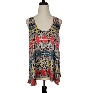 ZOA NEW York Multicolor Tribal Tank Blouse Top